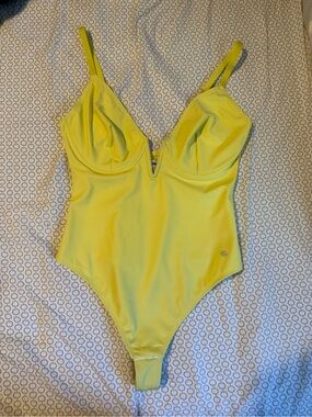 Kids Yellow One-Piece Bodysuit with Supportive V-Neck